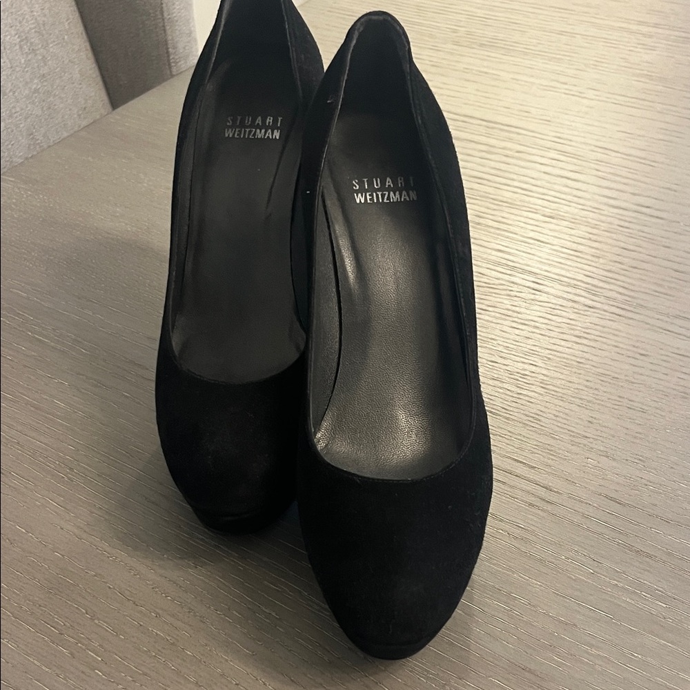 Stuart Weitzman Black Suede Heels